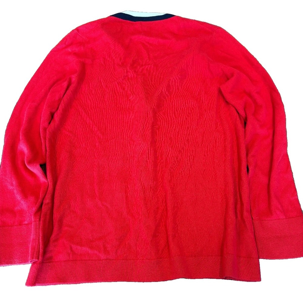 TALBOTS Women's Cashmere Blend Cardigan Sweater Long Sleeve nautical preppy sz M - Picture 2 of 8
